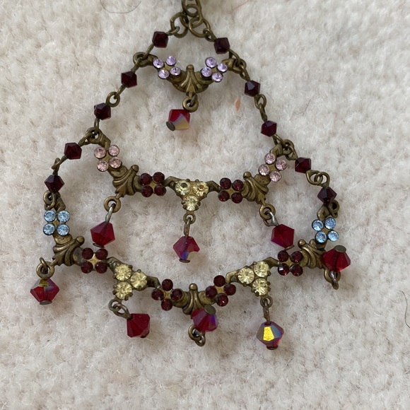 Sorrelli Vintage Tiered Chandelier Swarovski Crystal Statement Earrings - Picture 3 of 9